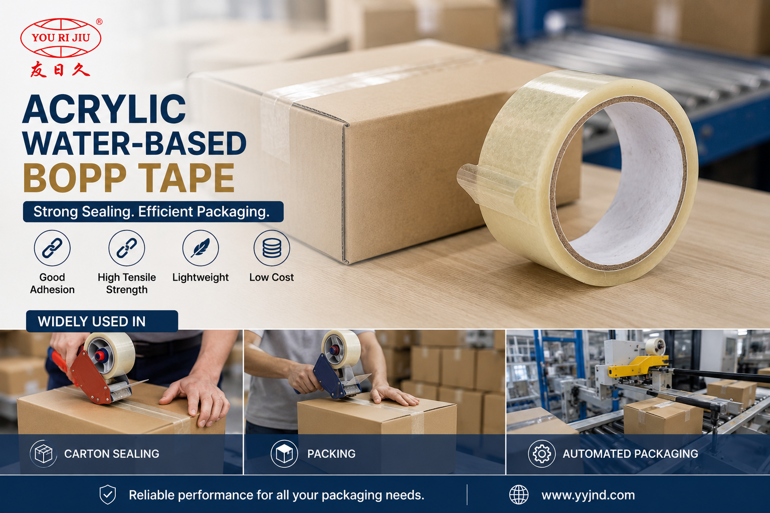 Youyi Group Acrylic Water-Based BOPP Tape Manufacturer | Packaging & Carton Sealing Tape